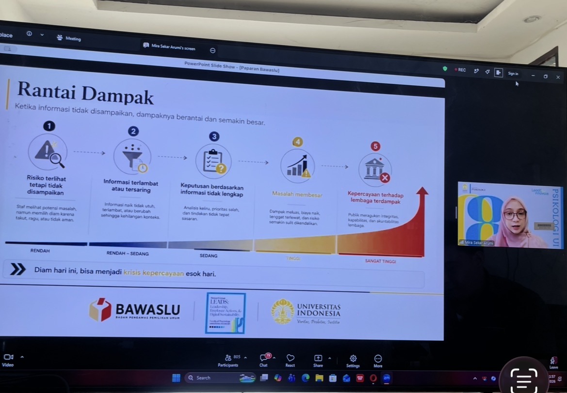 Pemaparan Materi dari Dr Mira Sekar Arumi