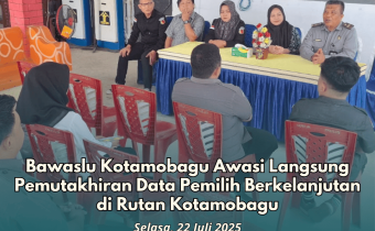 Bawaslu Kotamobagu Awasi Pemutakhiran Data Pemilih Berkelanjutan di Rutan